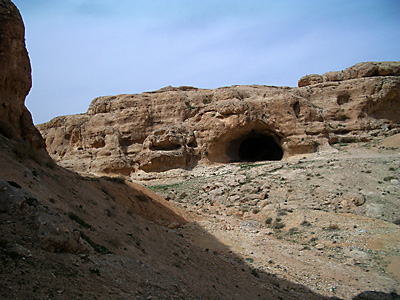 View from Yabrud I on a cave opposite
